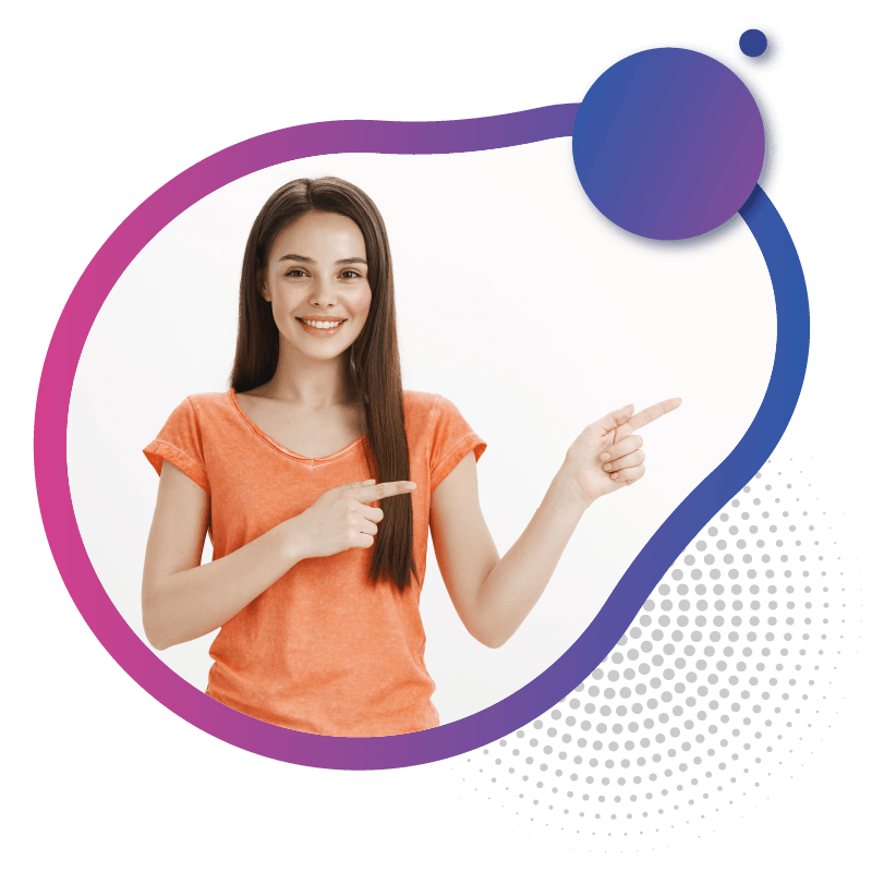 A person in an orange shirt gesturing with both hands, symbolizing the fast and reliable high-speed connectivity provided by eSIM technology in Australia.